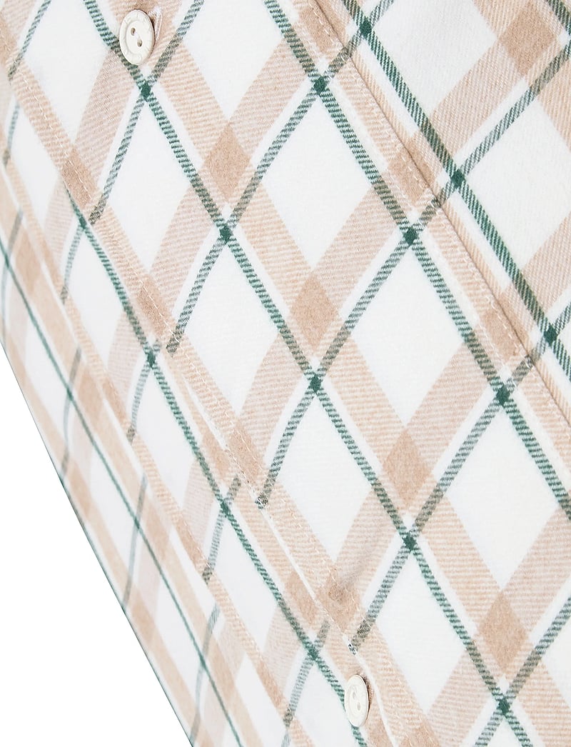 Lexington Home - GreenBeigeWhite Checked Cotton Flannel Bed Set - påslakanset - green/beige/white - 4
