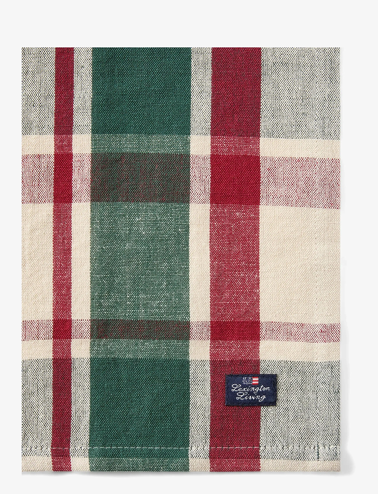 Lexington Home - Checked Linen/Cotton Napkin - stoffservietten - green/red/beige - 1