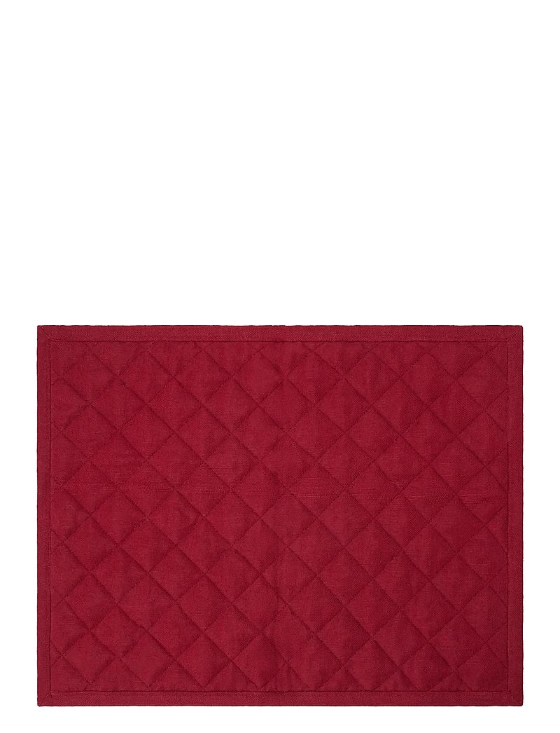 Lexington Home - Quilted Checked Linen/Cotton Placemat - nach preis einkaufen - green/red/beige - 1
