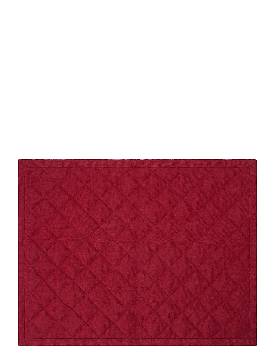 Lexington Home - Quilted Checked Linen/Cotton Placemat - taldrikualused - green/red/beige - 1
