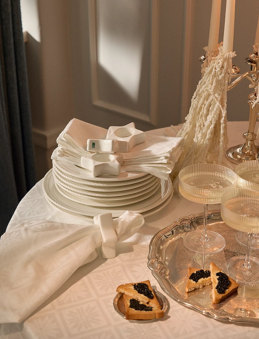 Lexington Home - White Jacquard Cotton Tablecloth - tischdecken & tischläufer - white - 0