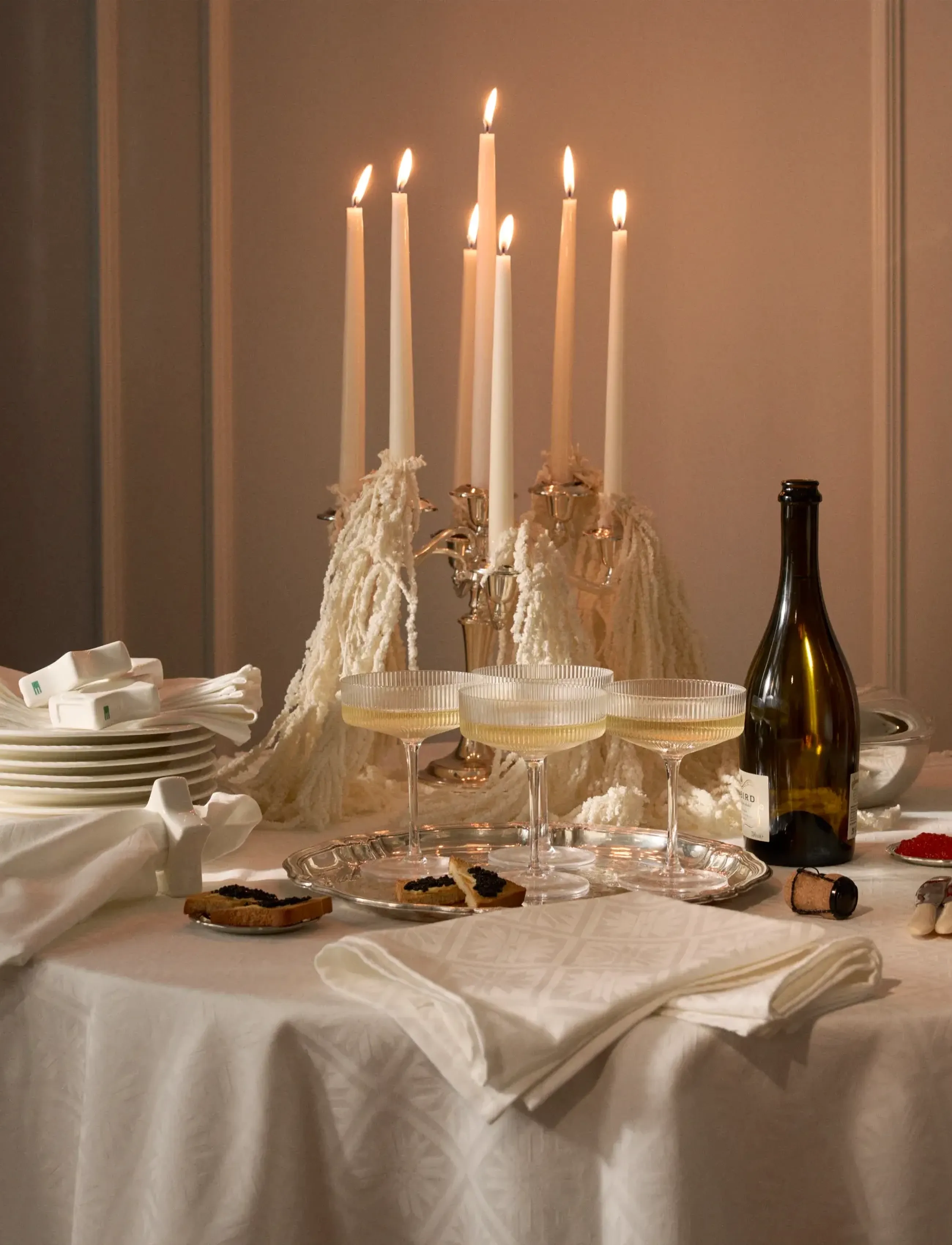 Lexington Home - White Jacquard Cotton Tablecloth - dúkar og dreglar - white - 4