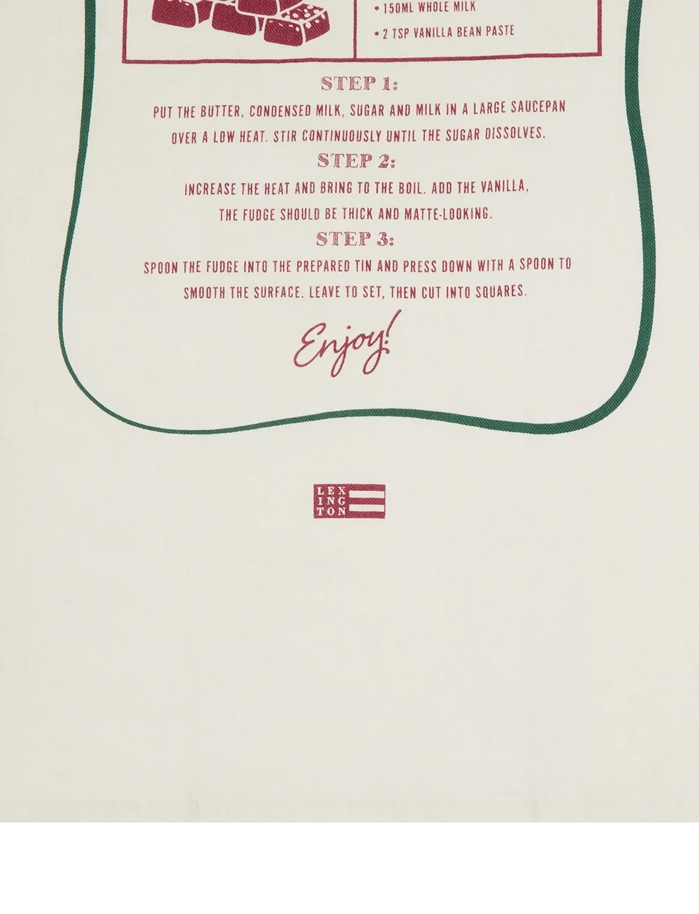 Lexington Home - Christmas Fudge Org Cotton Kitchen Towel - kökshanddukar - white/red/green - 3