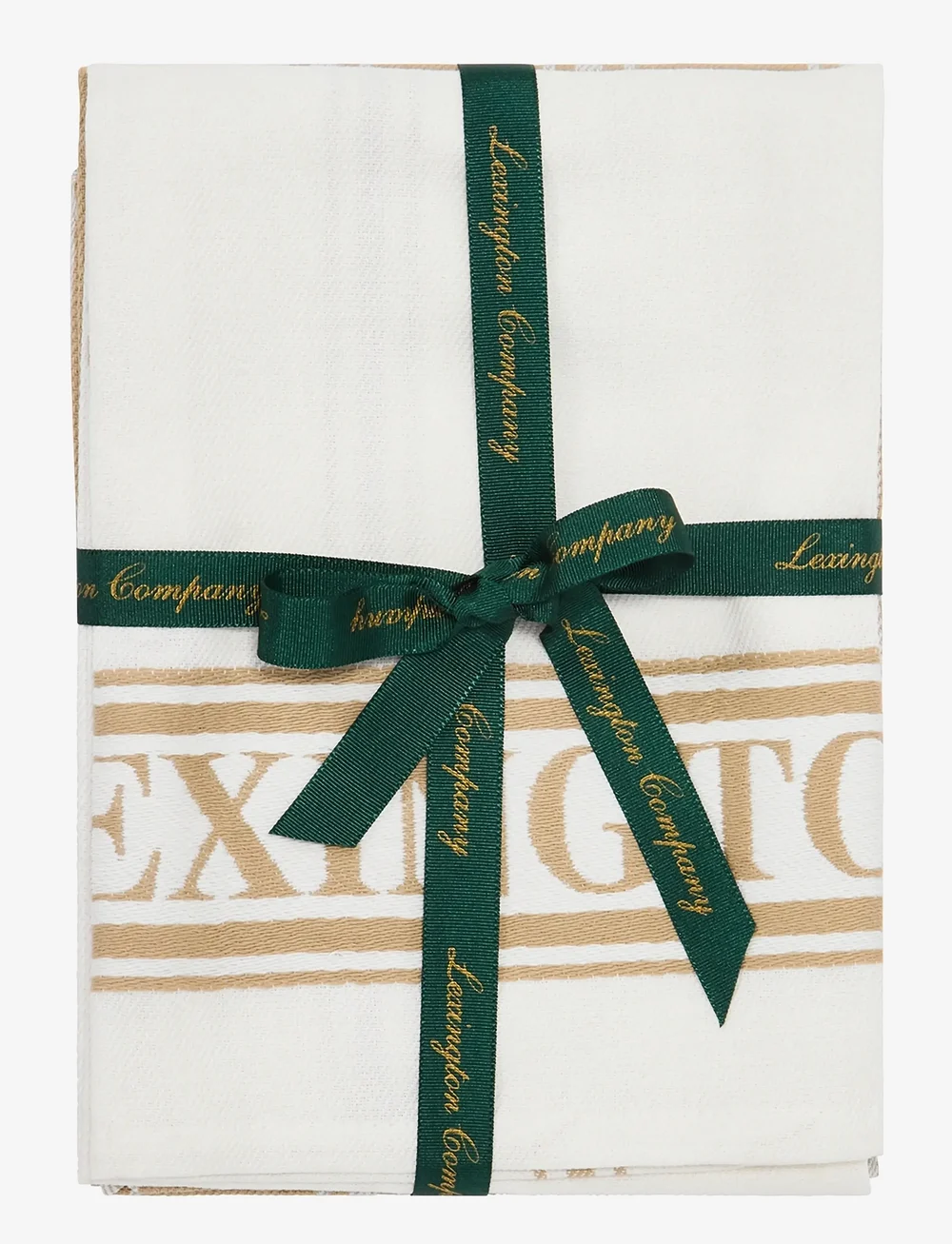 Lexington Home - Cotton Jacquard Kitchen Towel (set of 2) - viskestykker - beige/white - 0