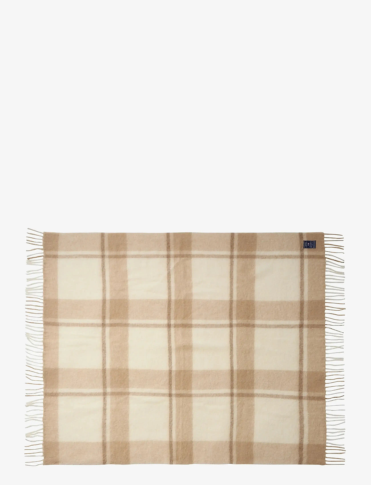 Lexington Home - Beige/White Checked Mohair Mix Throw - köp efter pris - beige/lt beige/white - 1