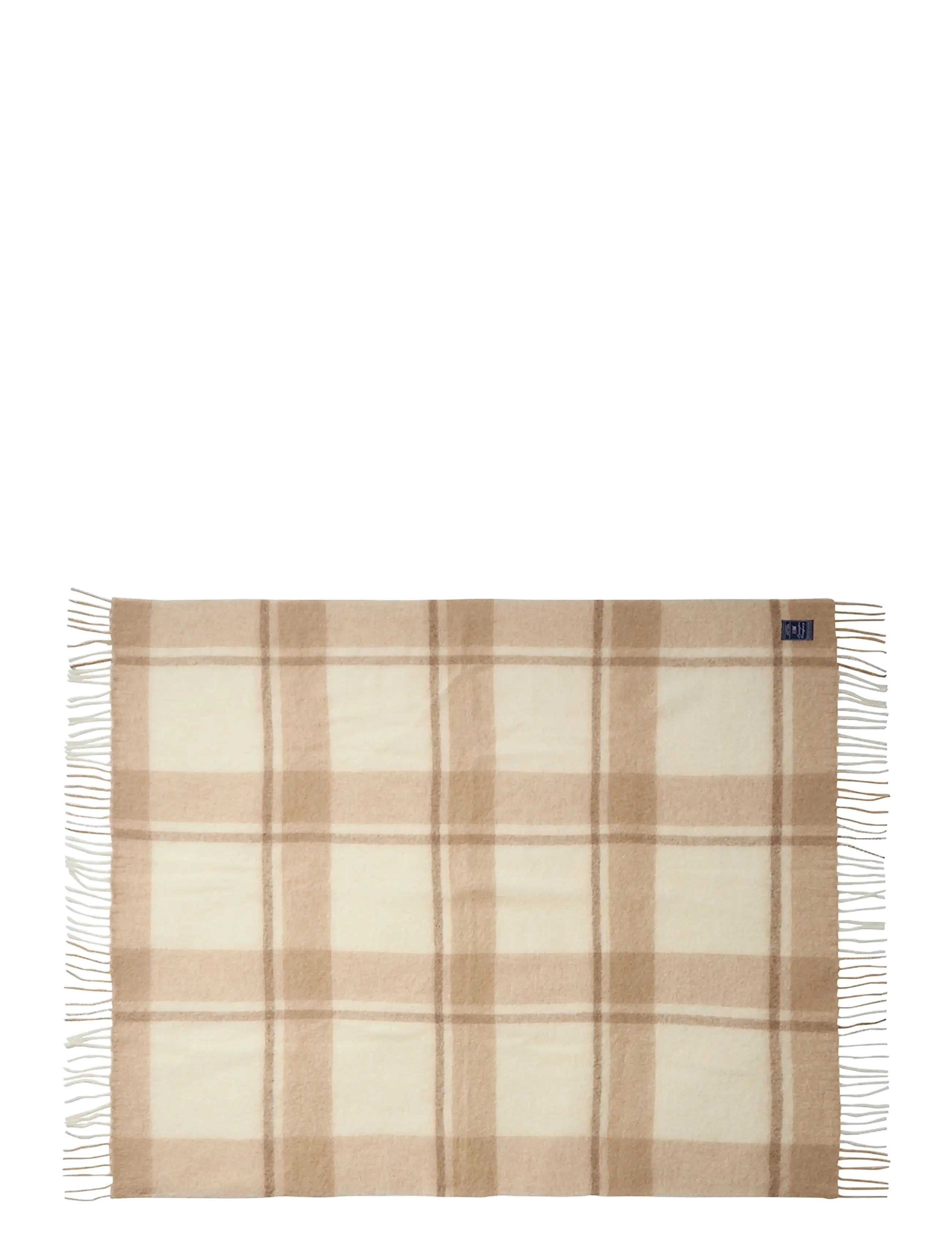 Lexington Home - Beige/White Checked Mohair Mix Throw - køb efter pris - beige/lt beige/white - 2