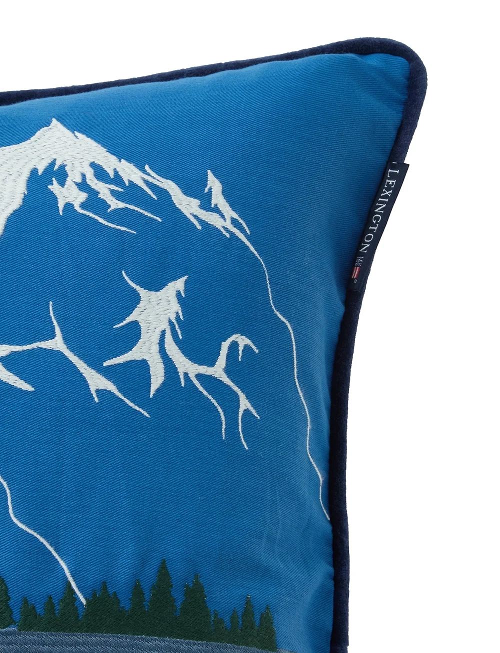 Lexington Home - Down Hill Organic Cotton Twill Patch Pillow Cover - jultextilier - blue/white multi - 3