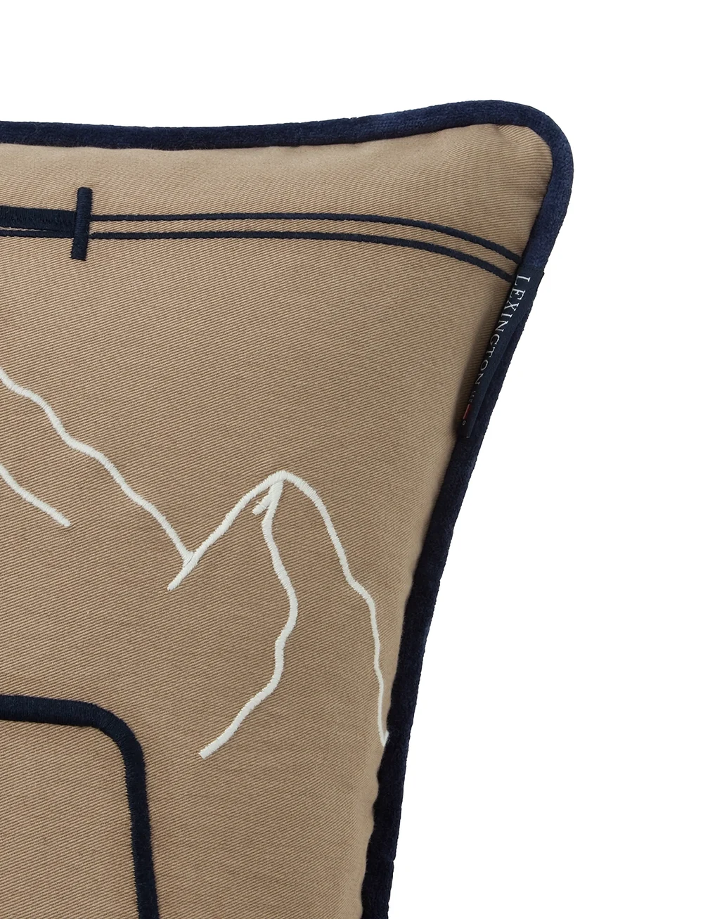 Lexington Home - Dog Lift Organic Cotton Twill Patch Pillow Cover - weihnachtstextilien - beige/white multi - 3