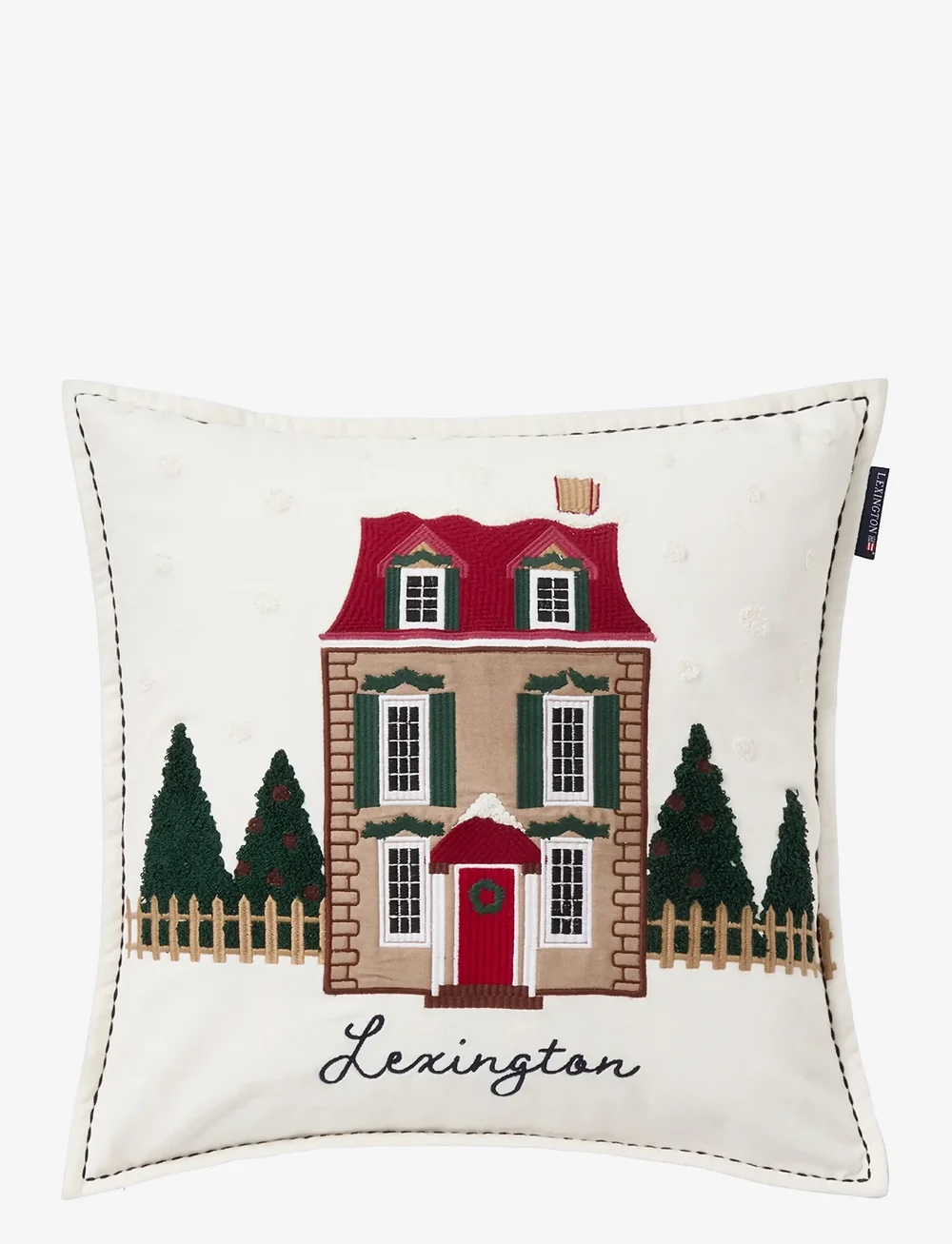 Lexington Home - House Organic Cotton Velvet Pillow Cover - nach preis einkaufen - white multi - 0