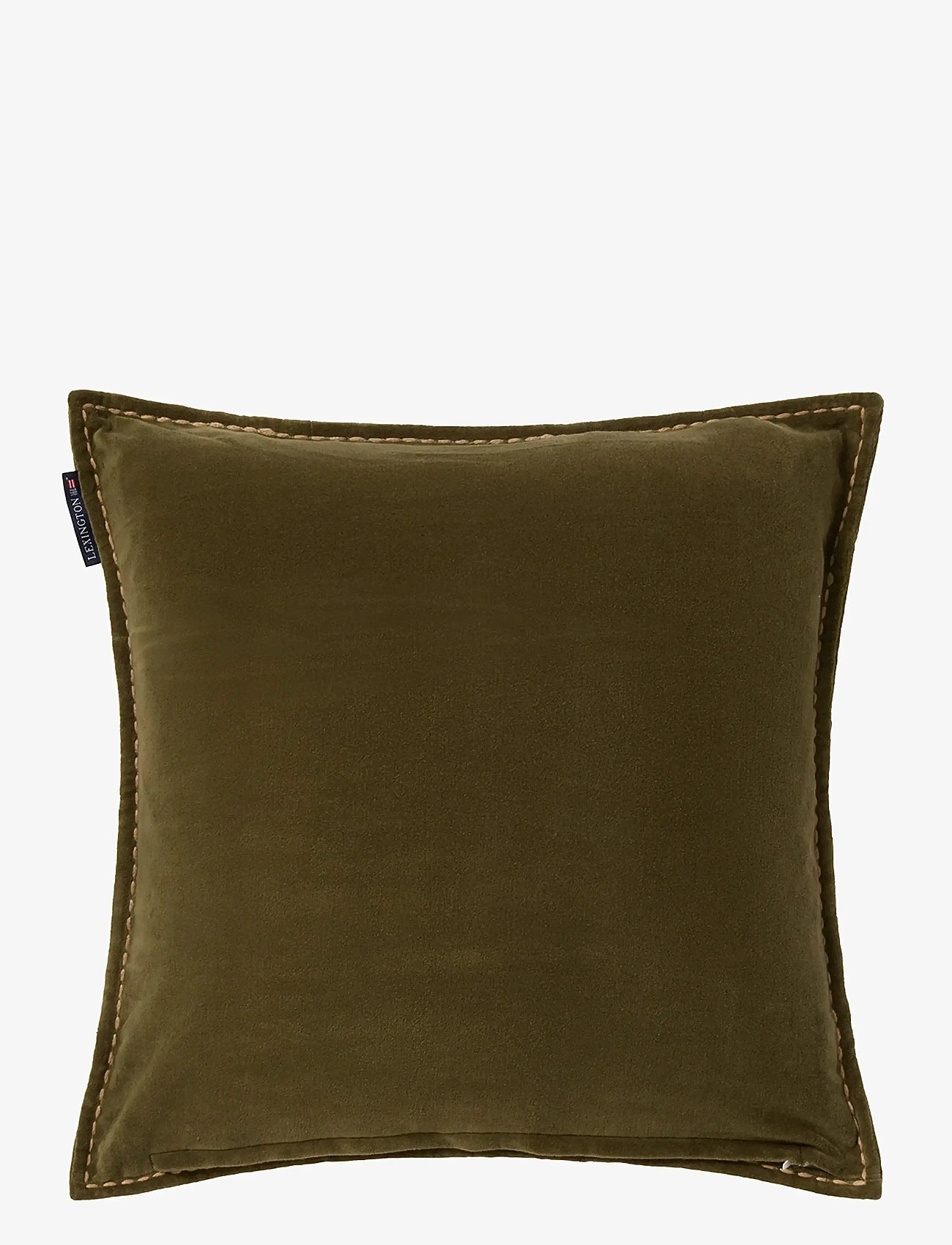 Lexington Home - Wreath Organic Cotton Velvet Pillow Cover - cushions - olive/brown/white - 2