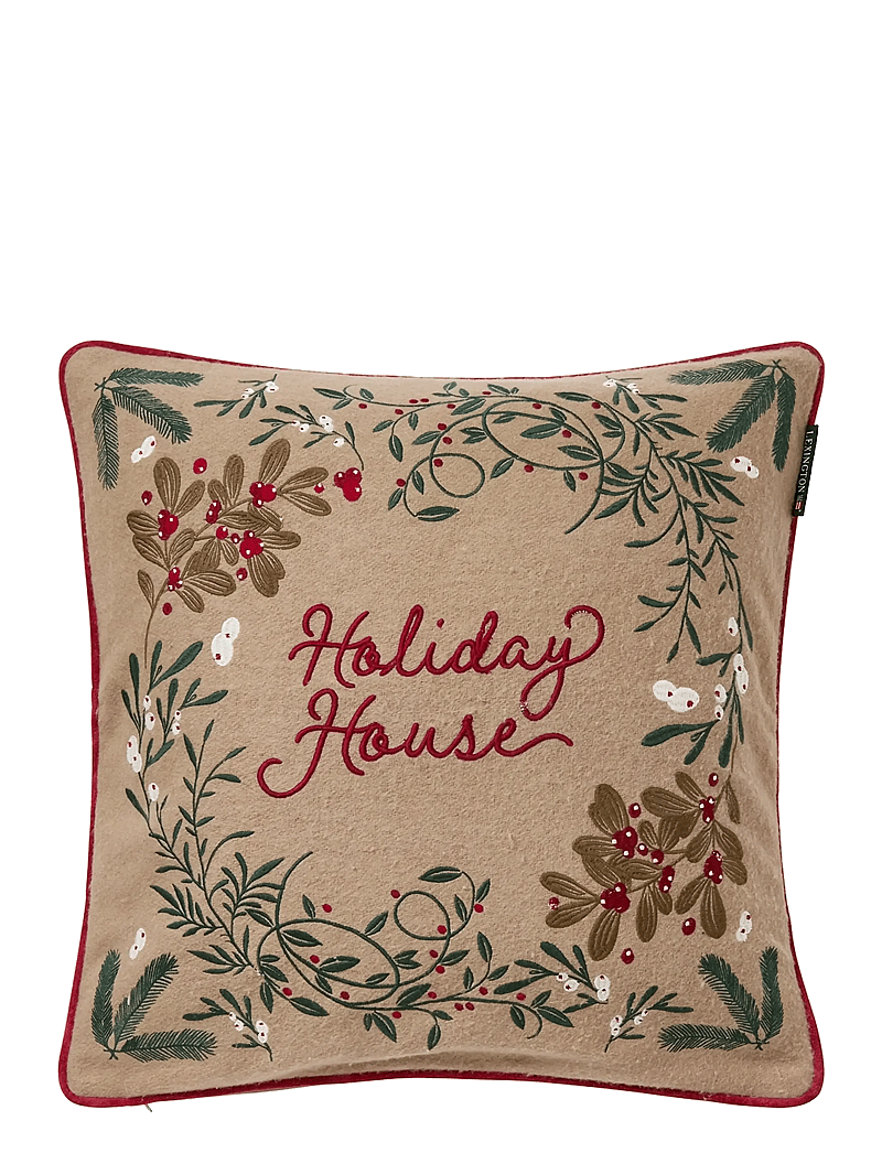 Lexington Home - Holiday House Wool Mix Pillow Cover - beige multi - 0
