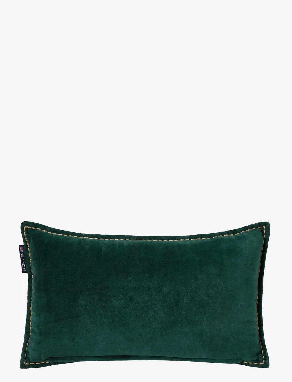 Lexington Home - Winter House Organic Cotton Velvet 50x30 Pillow - jultextilier - green/lt beige - 1