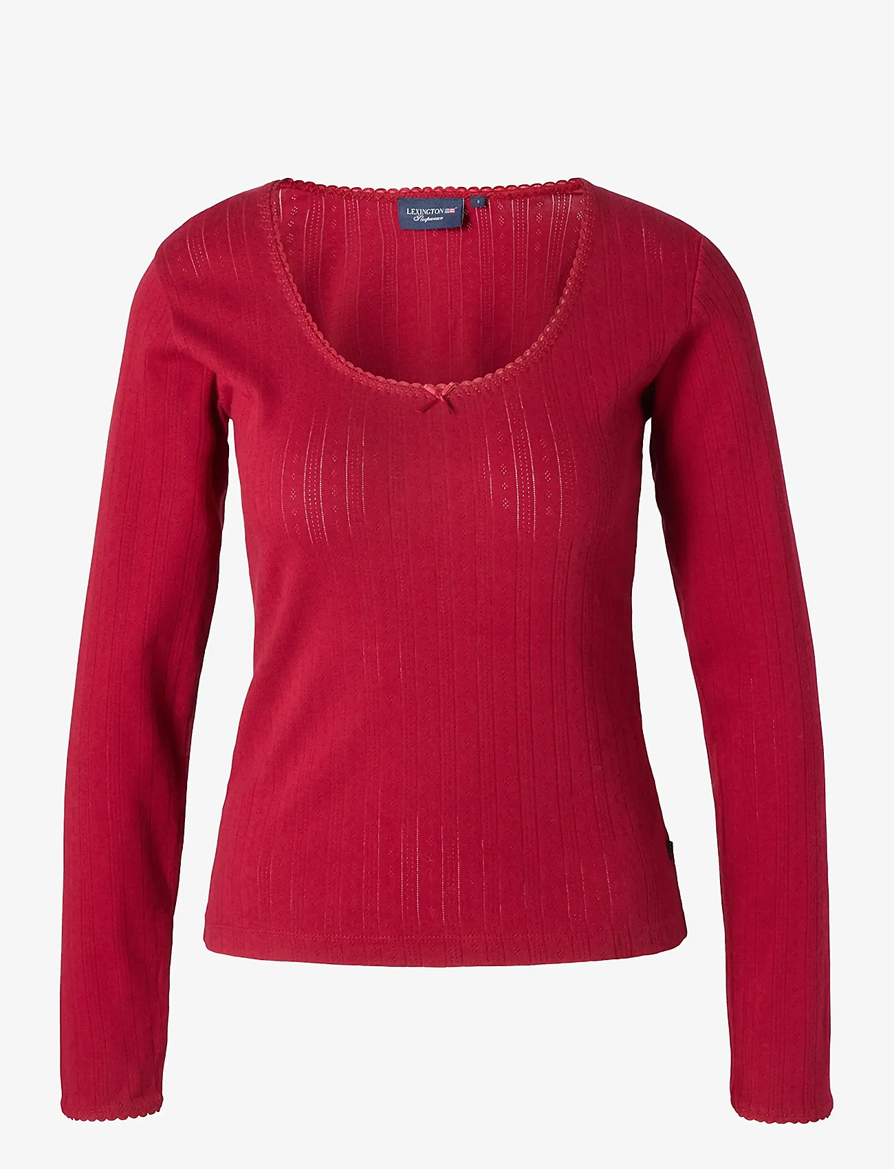 Lexington Home - Pointelle Organic Cotton Jersey Pajama Set - köp efter pris - red - 0