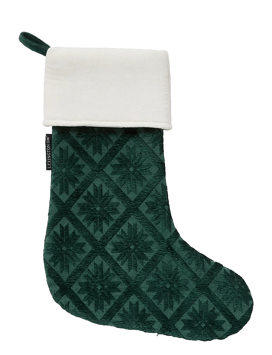 Lexington Home - Jacquard Organic Cotton/Viscose Stocking - green - 1