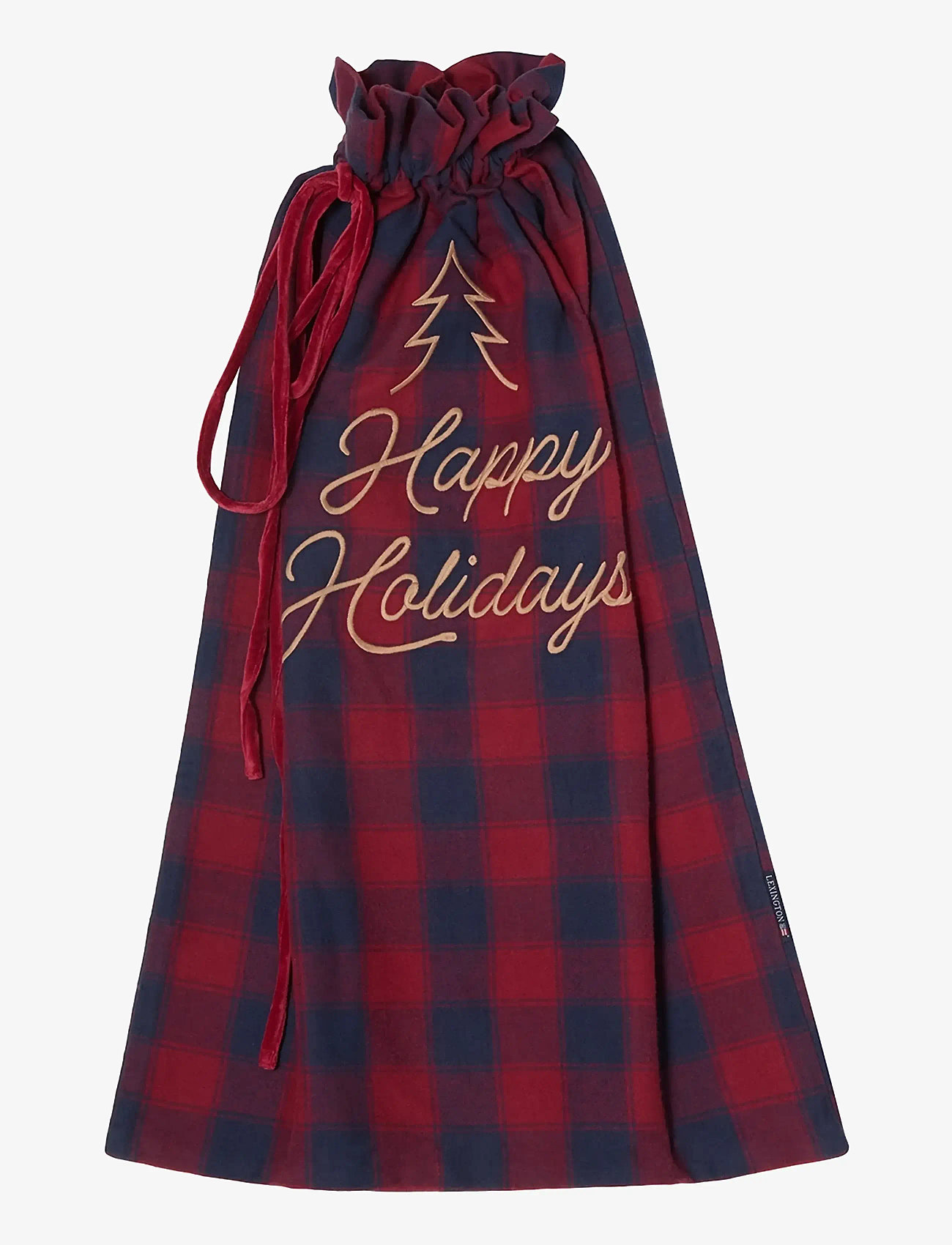Lexington Home - Org Cotton Flannel Christmas Gift Sack - nach preis einkaufen - dk blue/red - 0