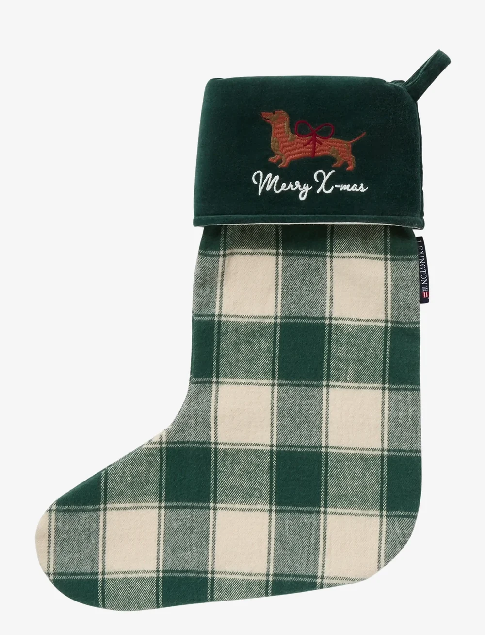 Lexington Home - Org Cotton Flannel Christmas Gift Sack - köp efter pris - dk blue/red - 0