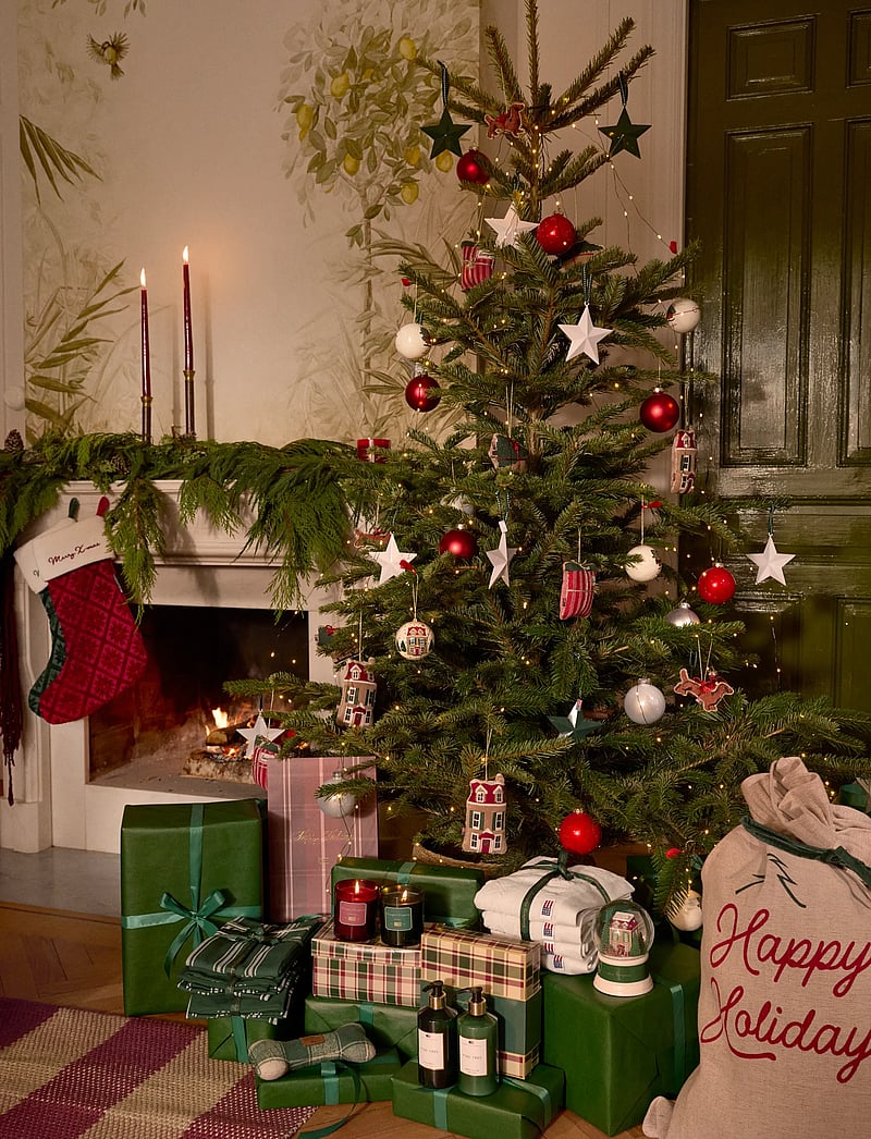 Lexington Home - Org Cotton Flannel Christmas Gift Sack - nach preis einkaufen - dk blue/red - 3