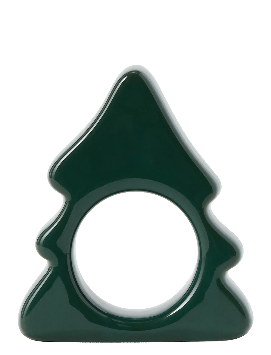 Lexington Home - Tree Stoneware Napkin Ring - salvrätikute rõngad ja hoidikud - green - 2
