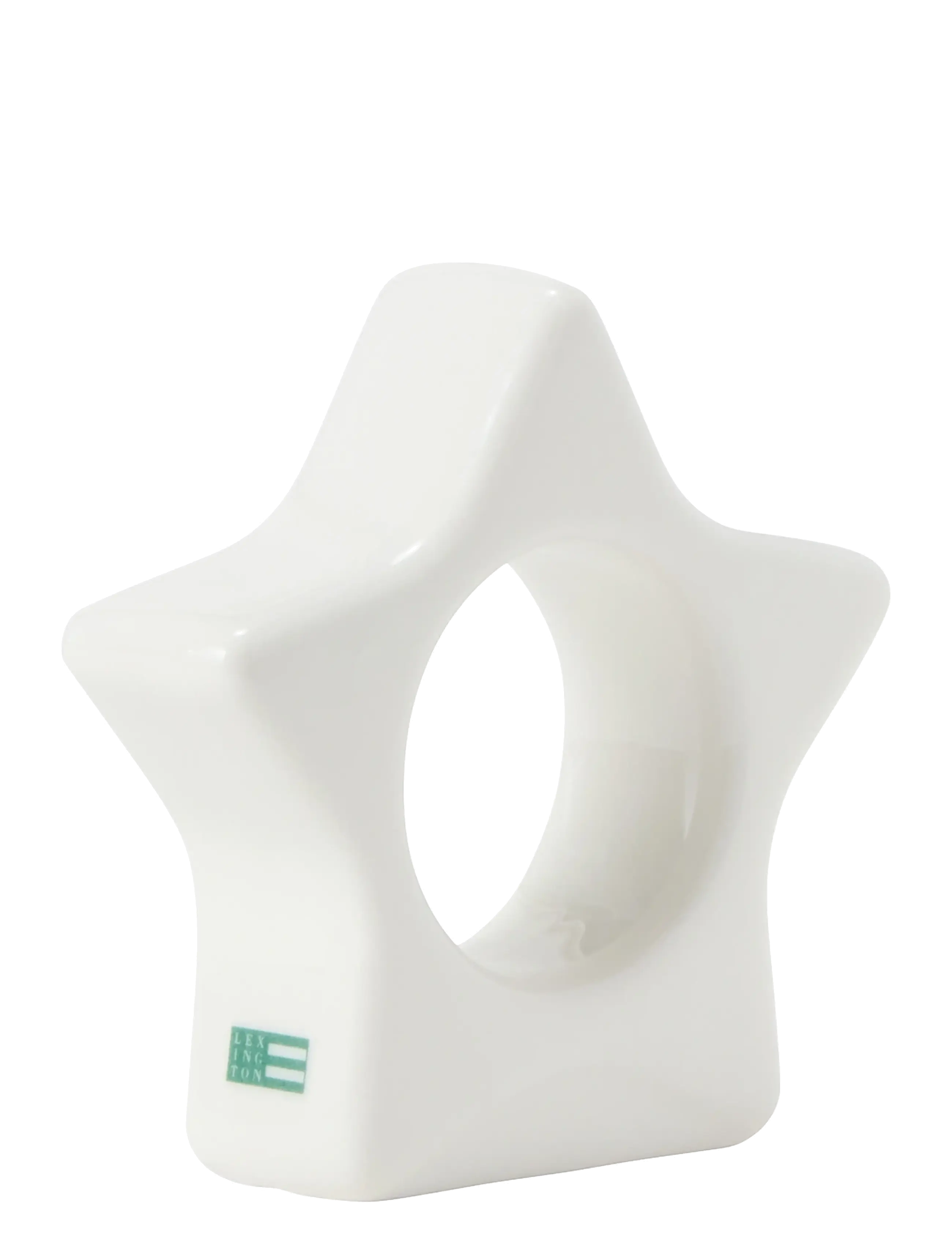 Star Stoneware Napkin Ring - WHITE