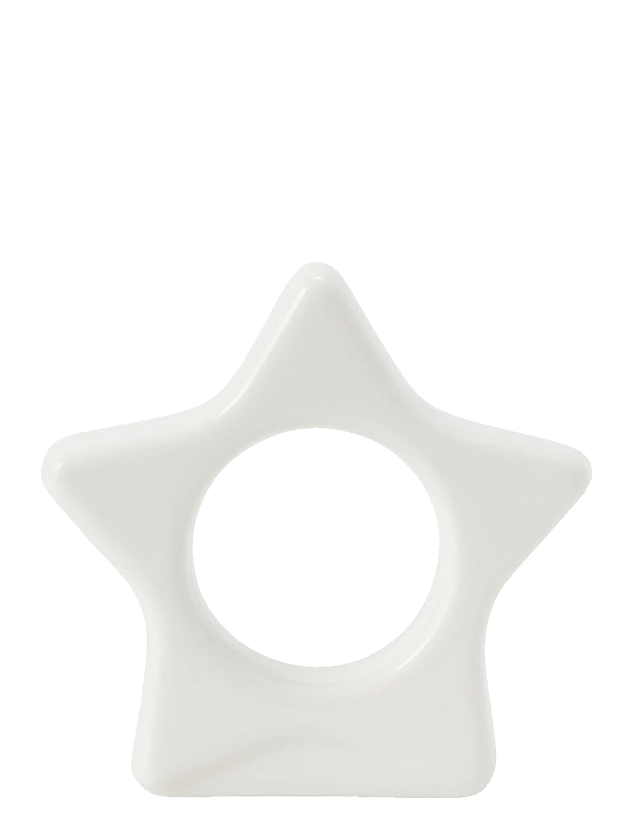 Lexington Home - Star Stoneware Napkin Ring - servetėlių žiedai ir laikikliai - white - 2
