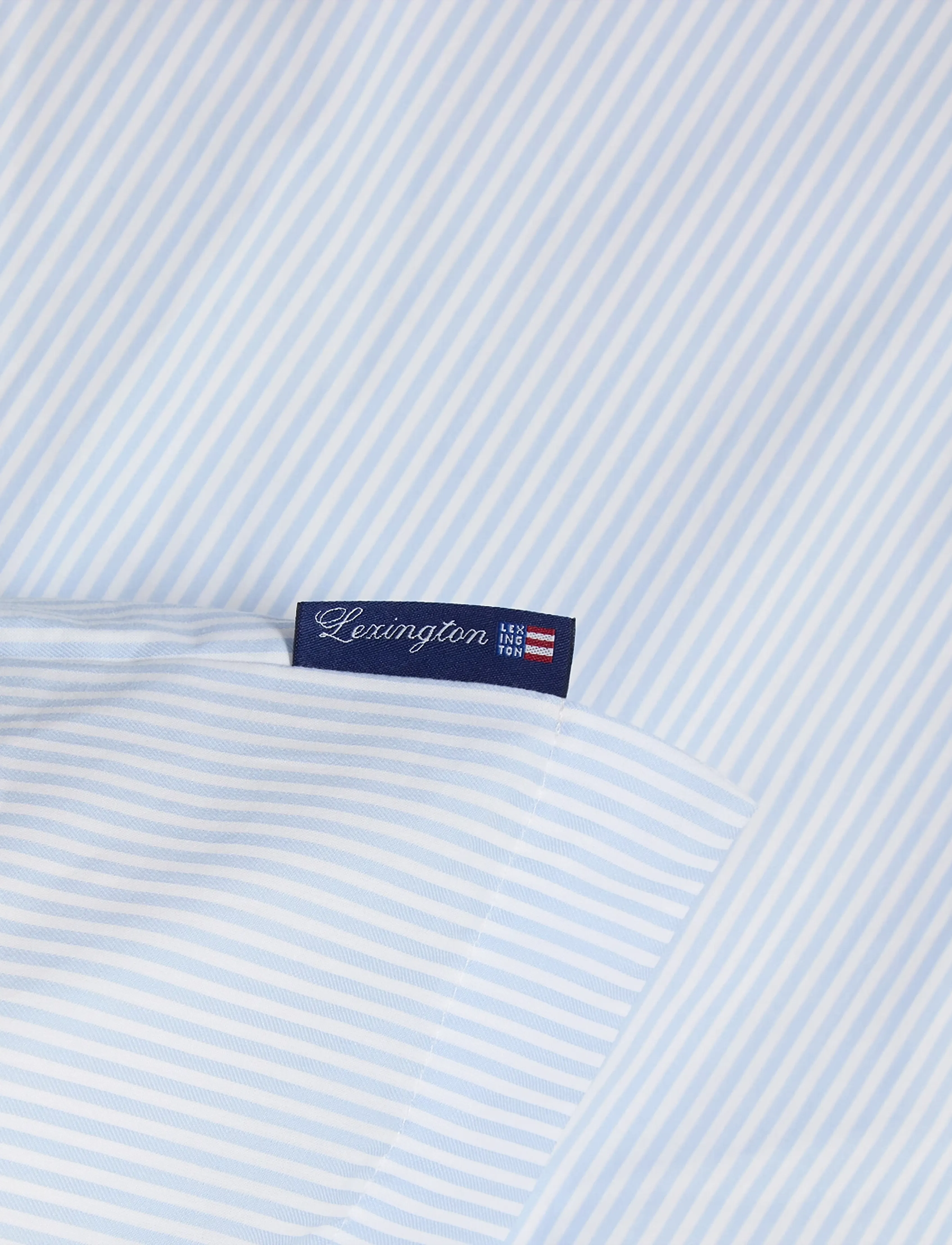 Lexington Home - Blue/White Striped Cotton Sateen Bed Set - bed sets - blue/white - 3
