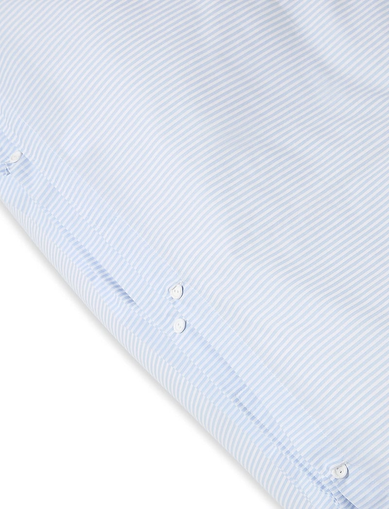 Lexington Home - Blue/White Striped Cotton Sateen Bed Set - blue/white - 4