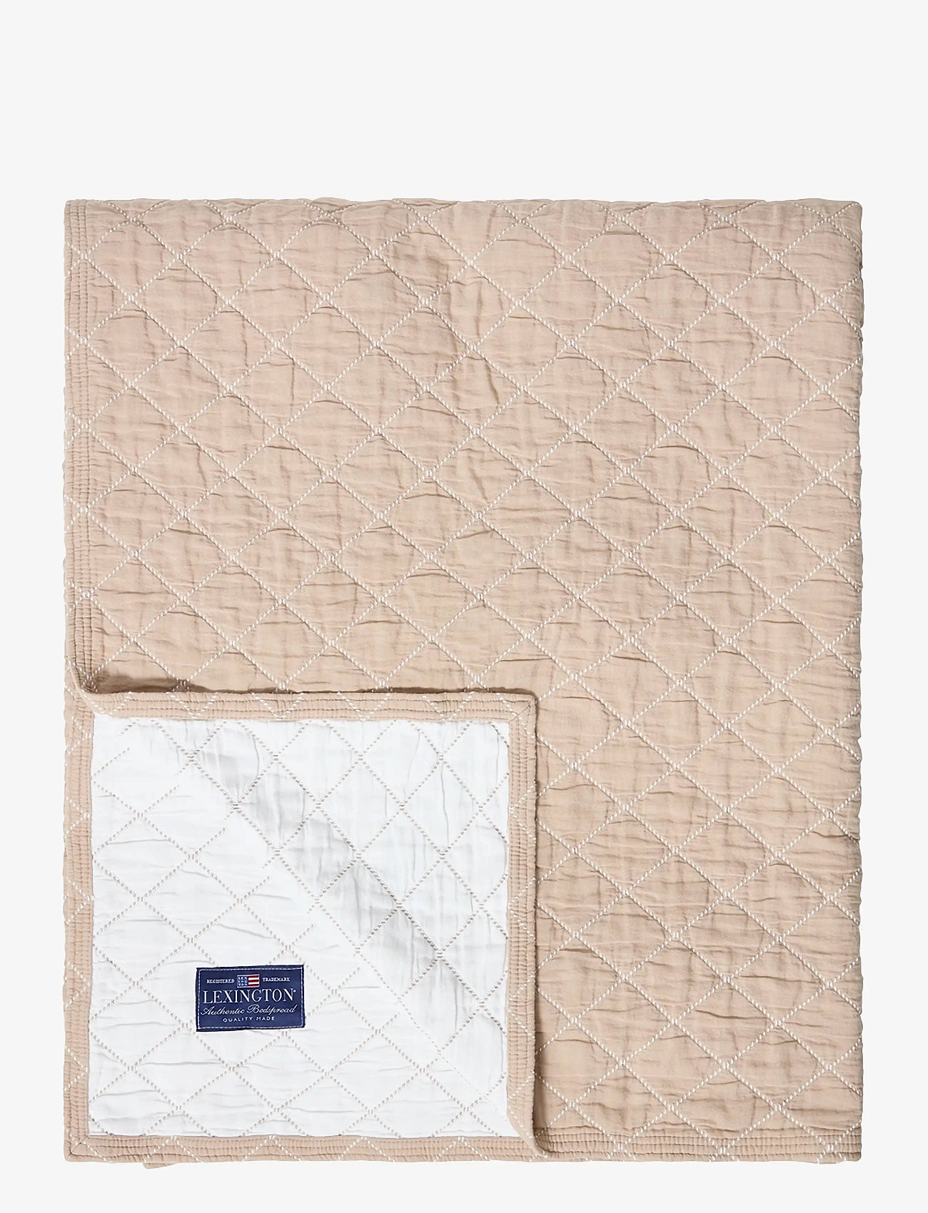 Lexington Home - Jacquard Organic Cotton Bedspread - bedspreads - beige/white - 0