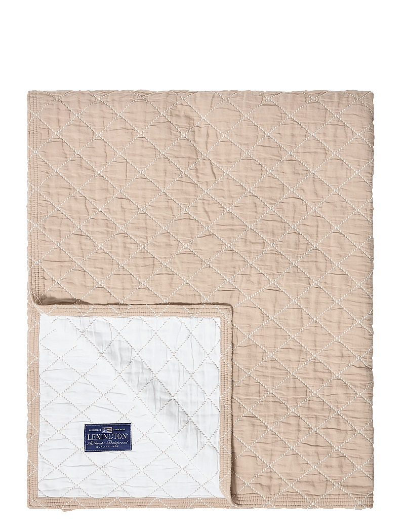 Lexington Home - Jacquard Organic Cotton Bedspread - bedspreads - beige/white - 0