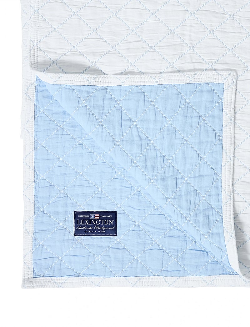 Lexington Home - Jacquard Organic Cotton Bedspread - Överkast - white/blue - 2