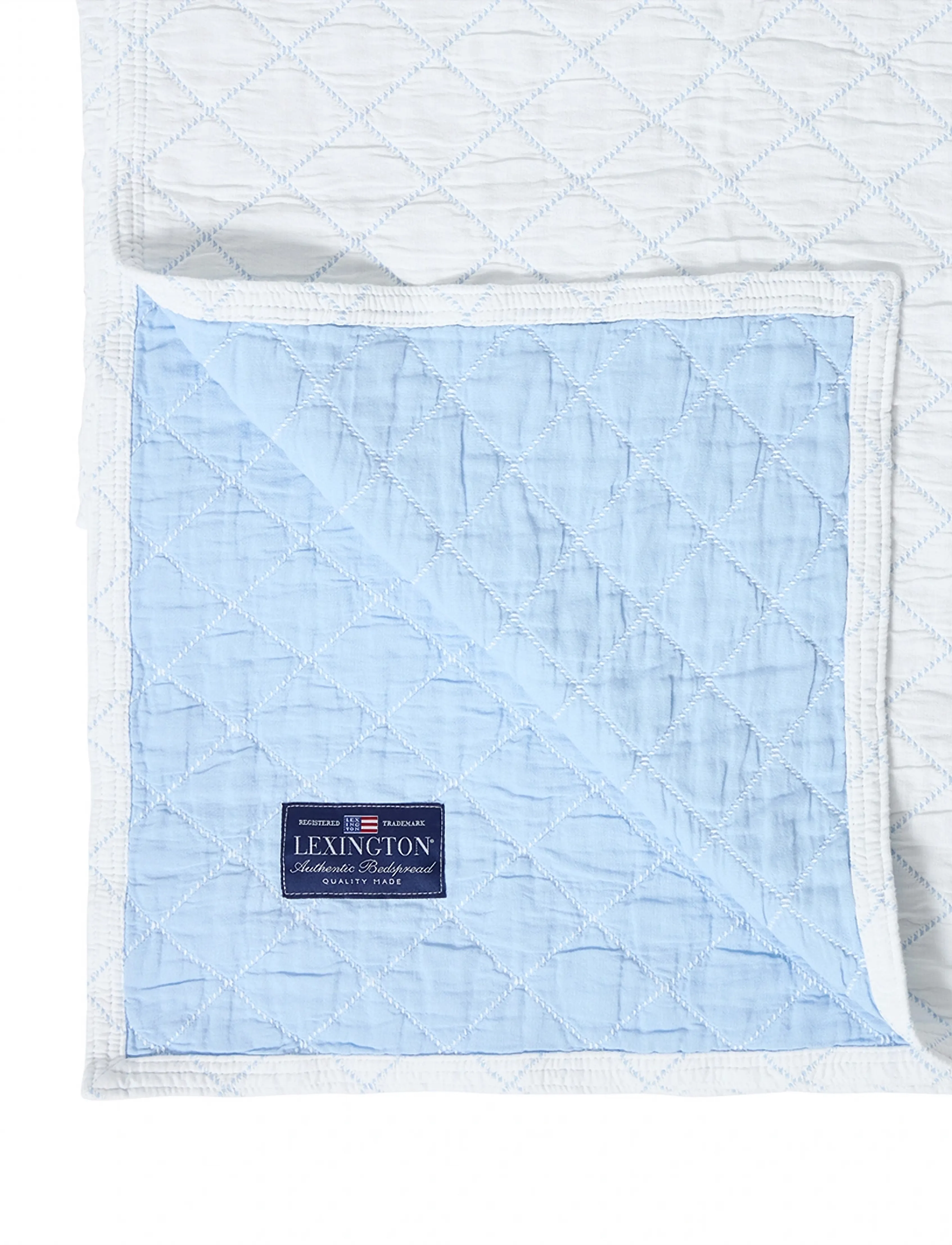 Lexington Home - Jacquard Organic Cotton Bedspread - Överkast - white/blue - 2
