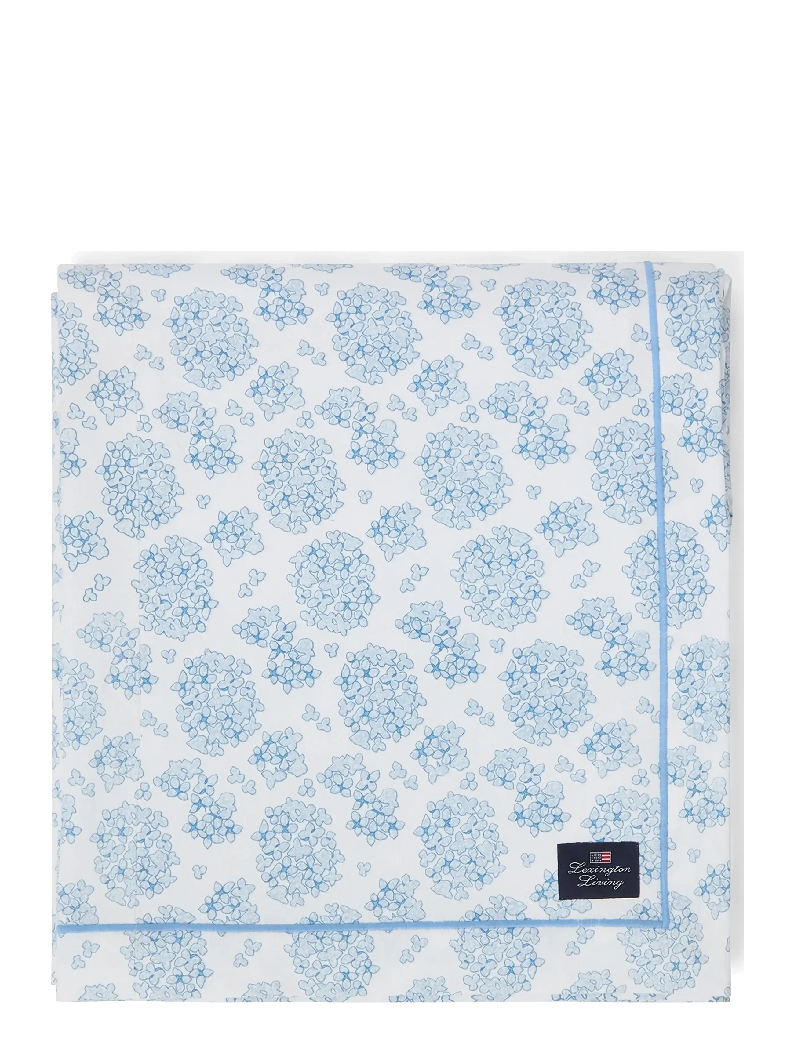 Lexington Home Floral Printed Organic Cotton Tablecloth, Dug og bordløber, Blå, Str: 150X250