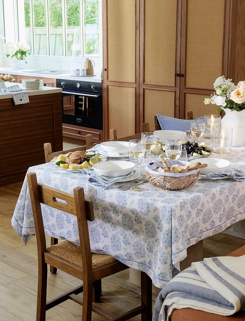 Lexington Home - Floral Printed Organic Cotton Napkin - tygservetter - blue/white - 2