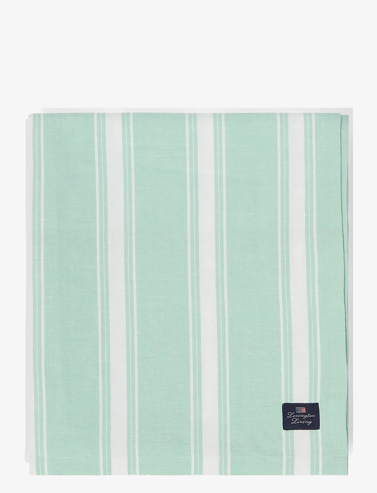 Lexington Home - Striped Linen/Cotton Tablecloth - tablecloths & runners - green/white - 0
