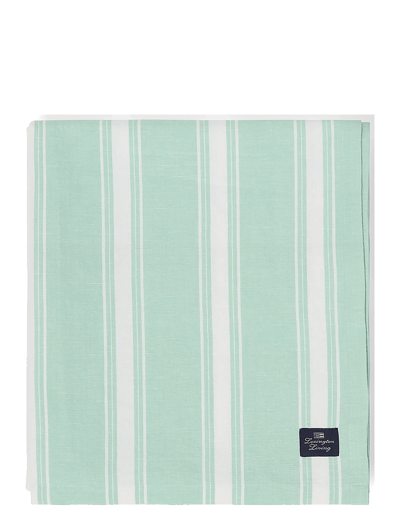 Lexington Home - Striped Linen/Cotton Tablecloth - tablecloths & runners - green/white - 0