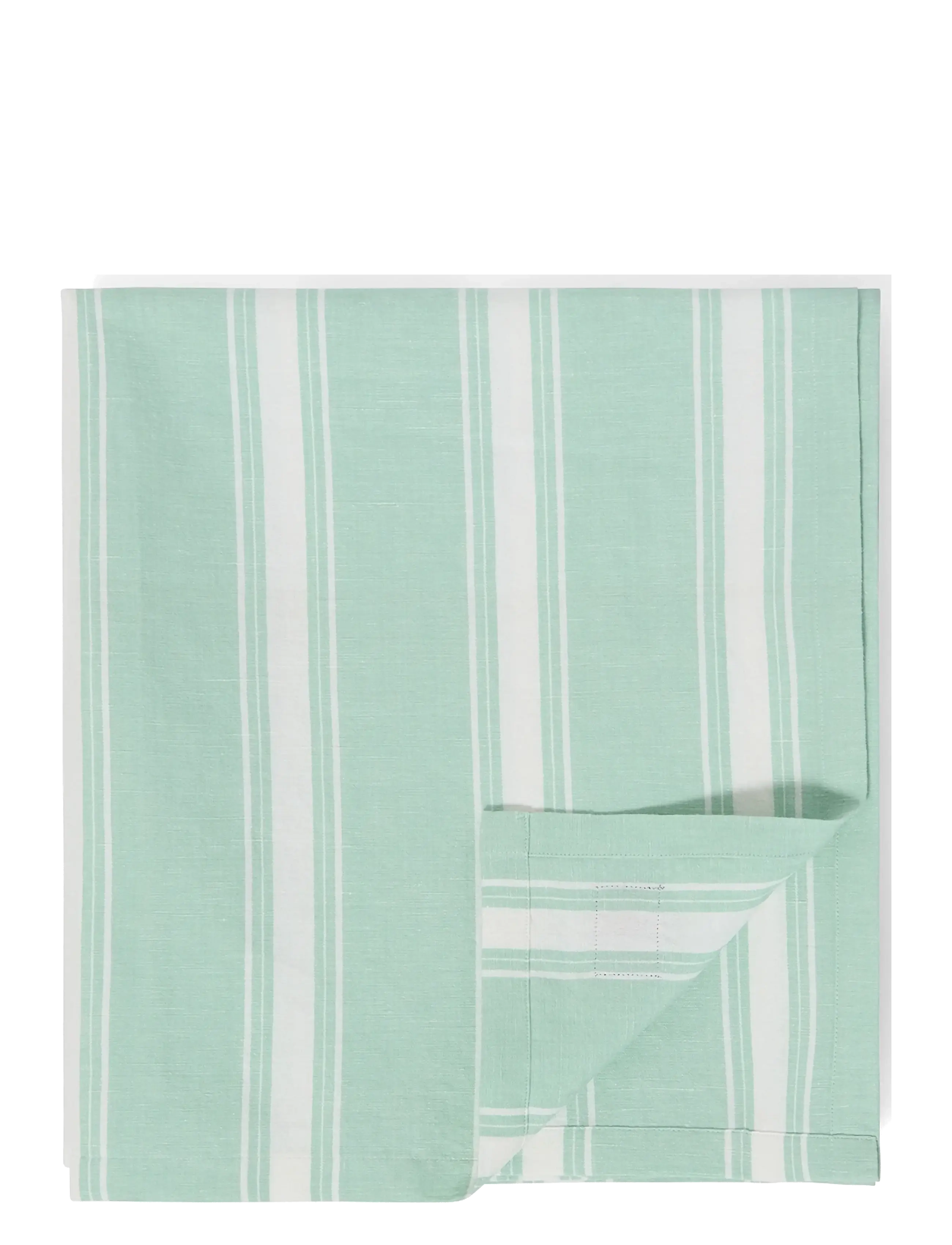 Lexington Home - Striped Linen/Cotton Tablecloth - tischdecken & tischläufer - green/white - 1