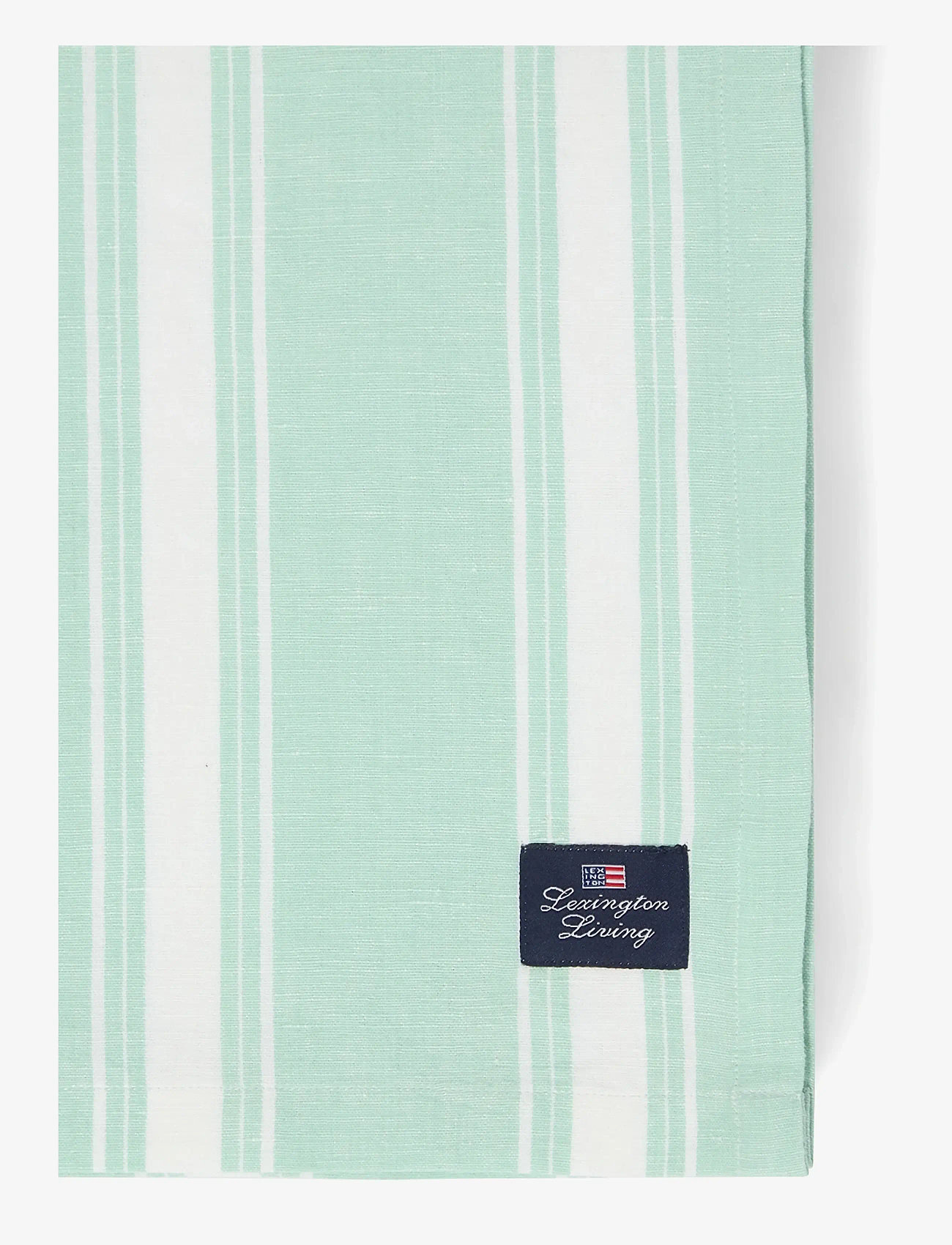 Lexington Home - Striped Linen/Cotton Tablecloth - tablecloths & runners - green/white - 2
