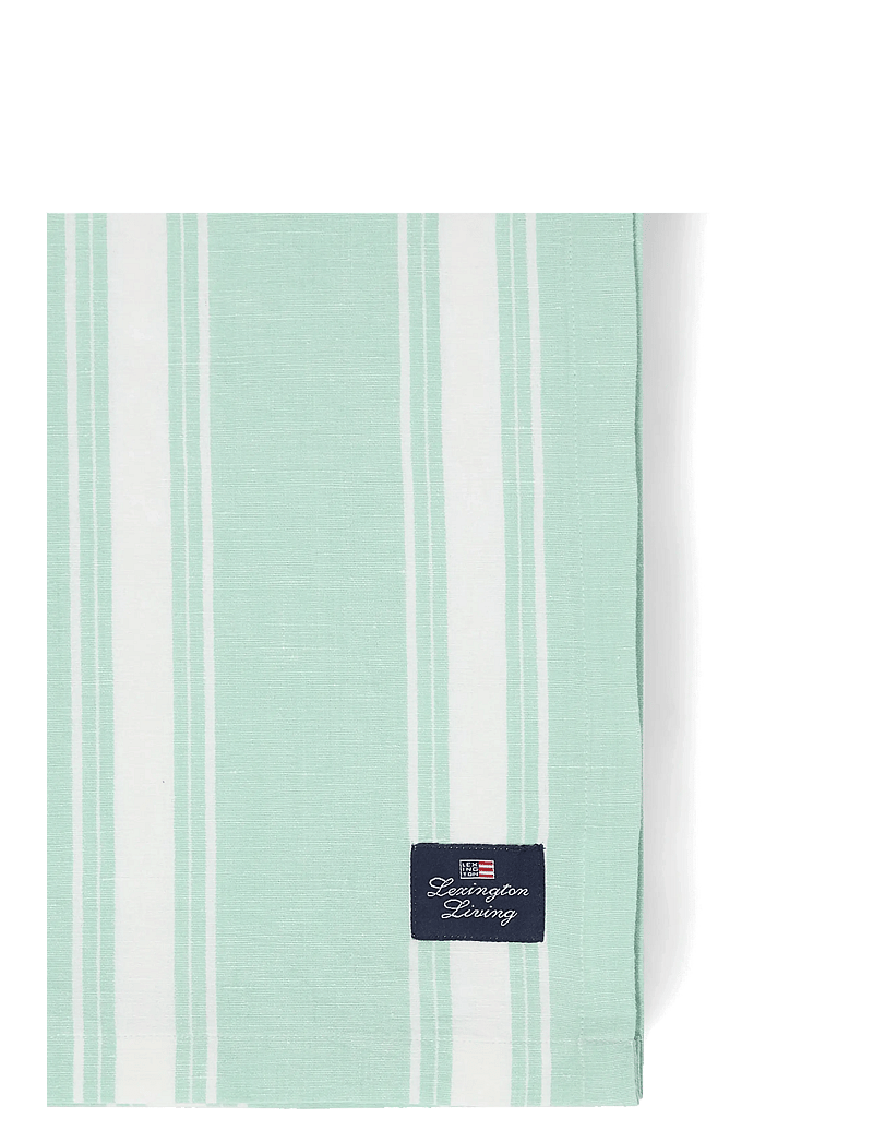Lexington Home - Striped Linen/Cotton Tablecloth - tablecloths & runners - green/white - 2