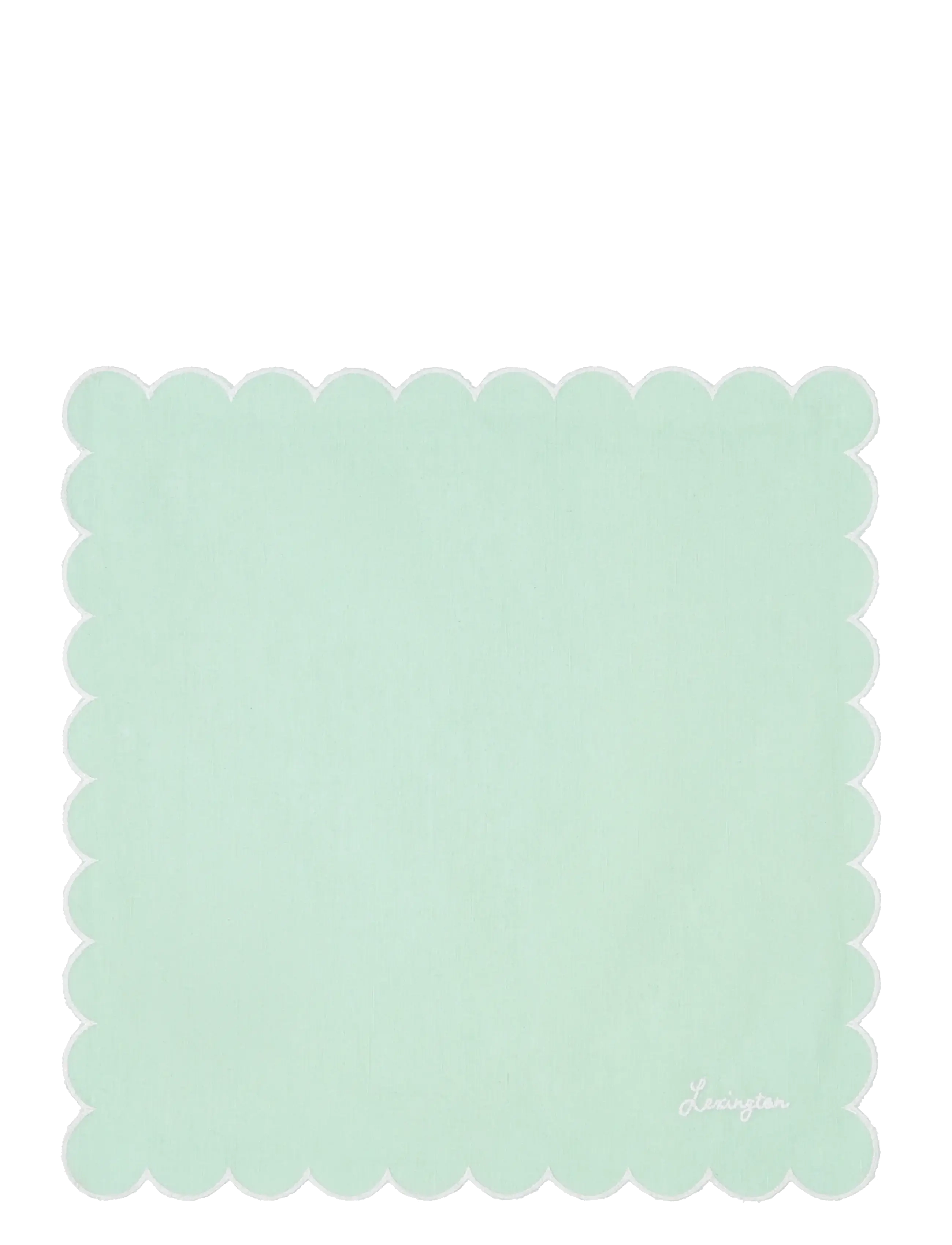 Lexington Home Scallop Linen/Cotton Napkin, 40X40, Green, Servietter > Stofservietter, Unisex