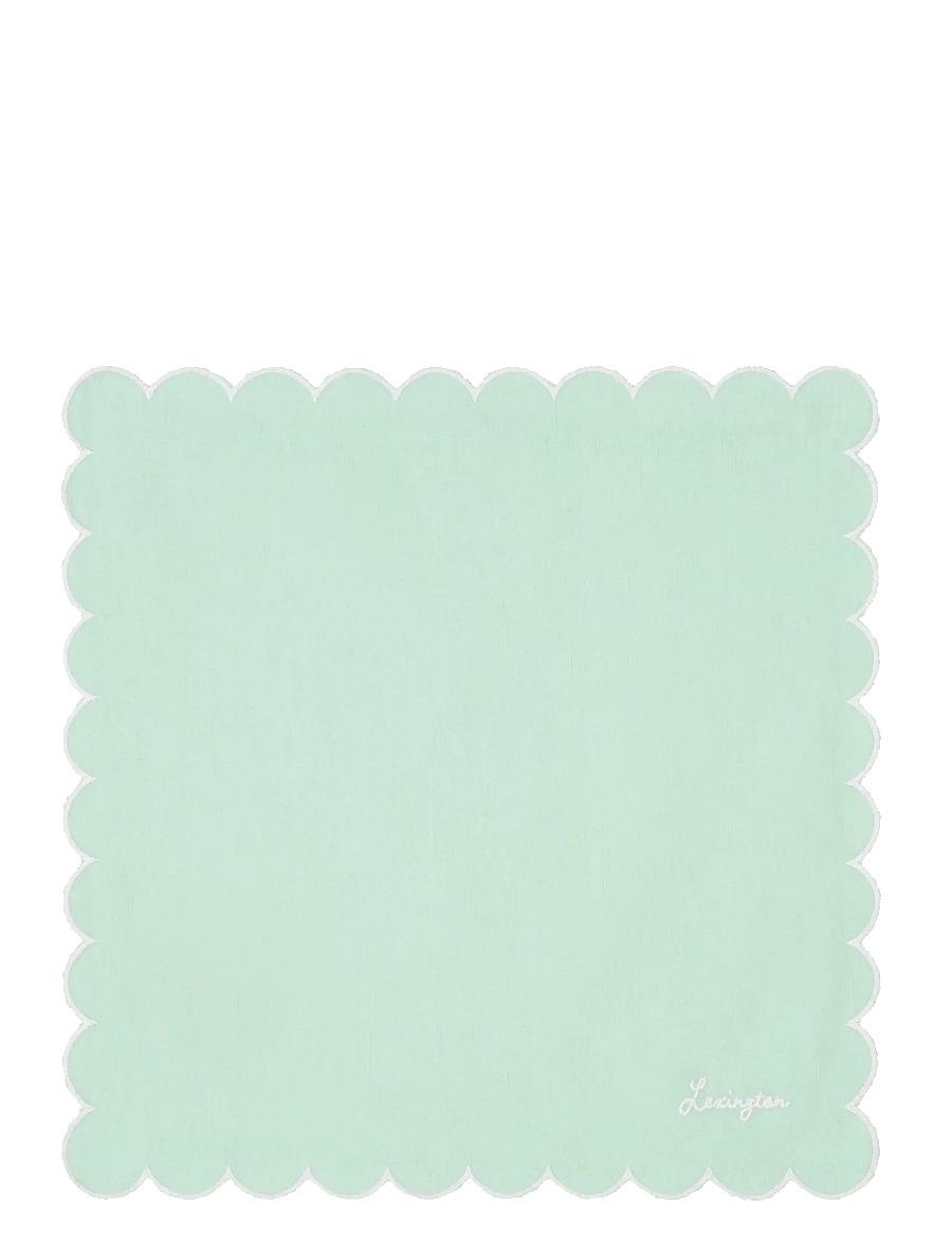 Lexington Home - Scallop Linen/Cotton Napkin - linased ja puuvillased salvrätikud - green - 0