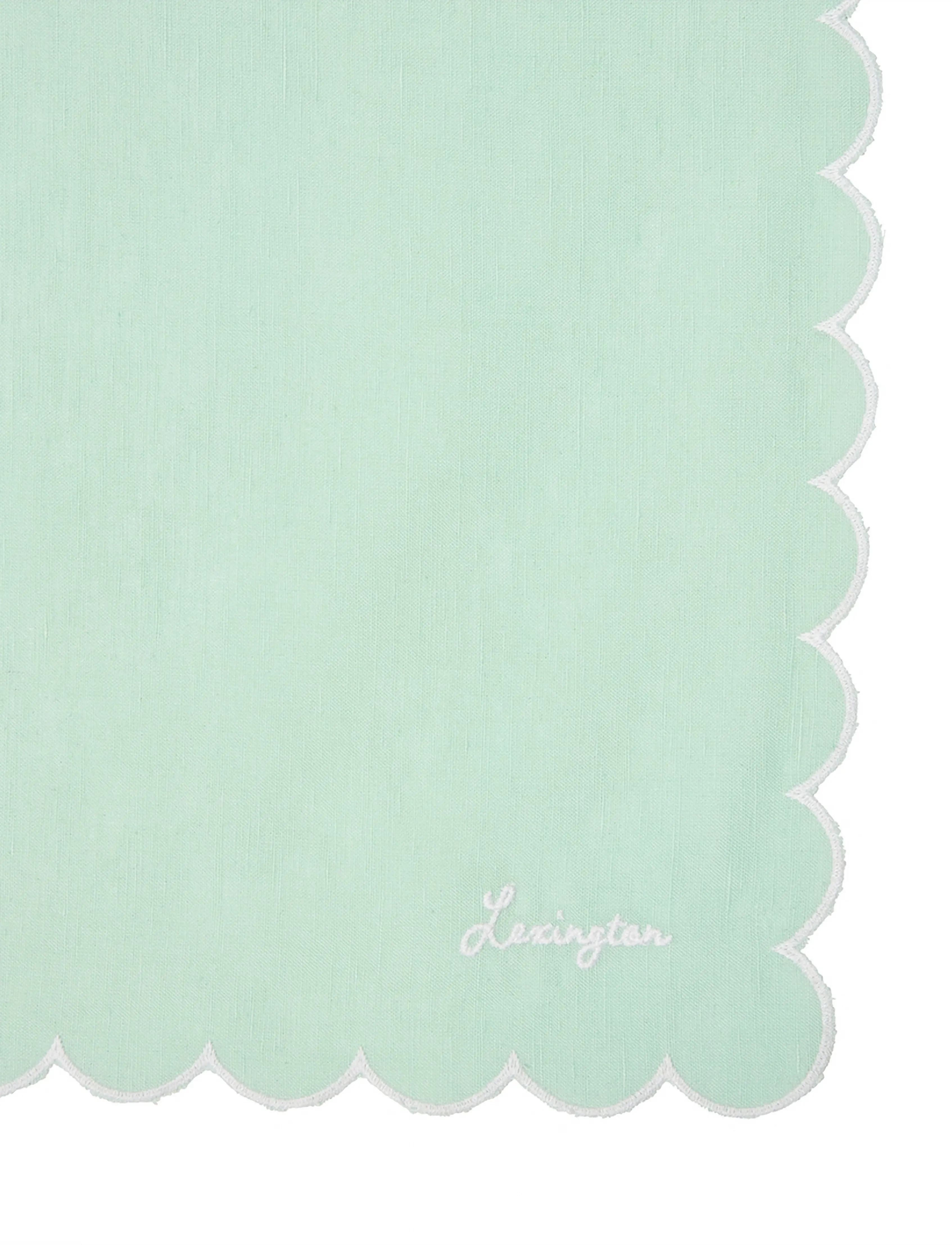 Lexington Home - Scallop Linen/Cotton Napkin - stoffservietten - green - 2
