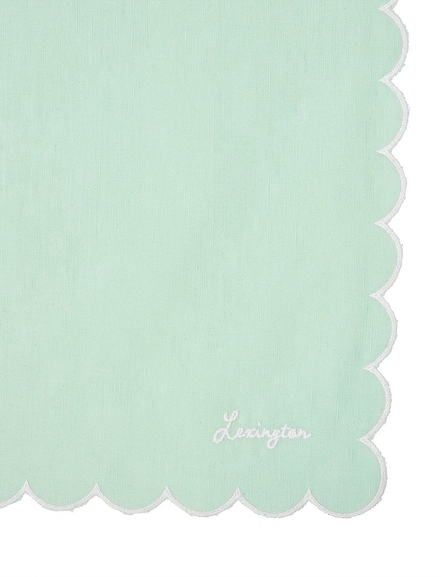 Lexington Home - Scallop Linen/Cotton Napkin - linased ja puuvillased salvrätikud - green - 2