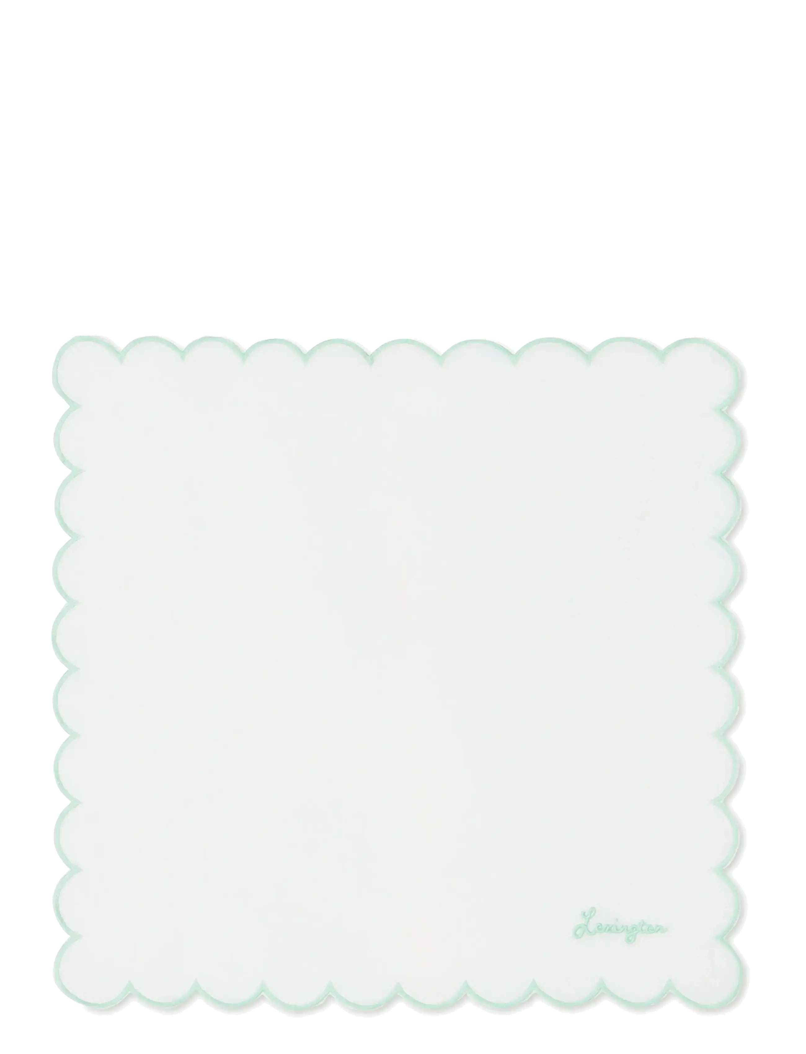 Lexington Home Scallop Linen/Cotton Napkin, Cloth Serviet, Hvid, Str: 40X40