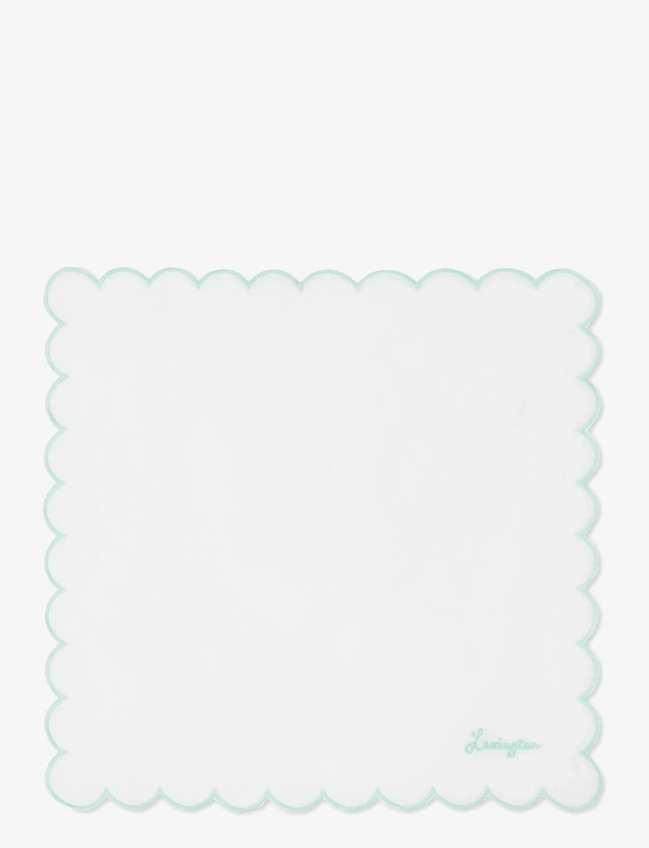 Lexington Home - Scallop Linen/Cotton Napkin - linen- & cotton napkins - white - 0