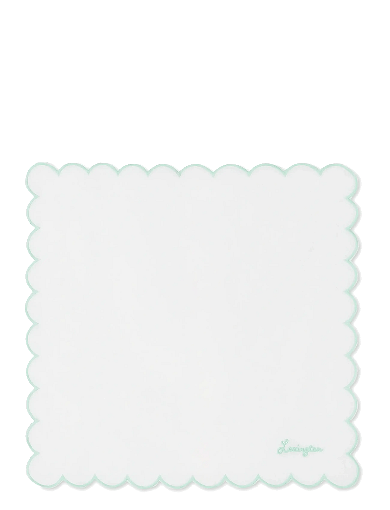 Lexington Home - Scallop Linen/Cotton Napkin - linen- & cotton napkins - white - 0