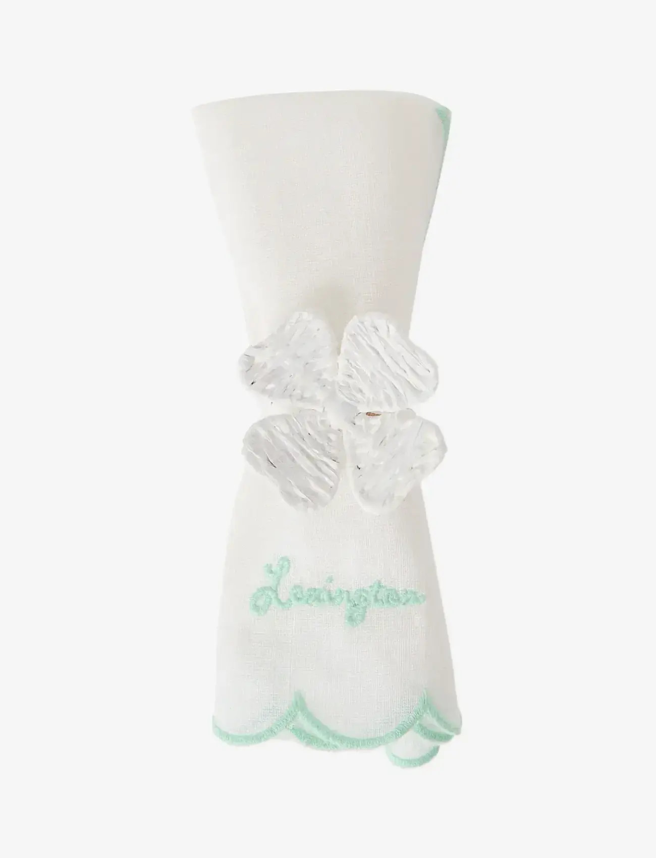 Lexington Home - Scallop Linen/Cotton Napkin - linen- & cotton napkins - white - 1