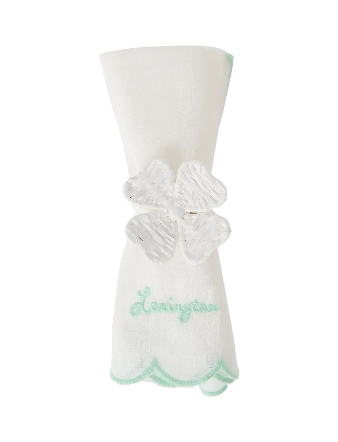 Lexington Home - Scallop Linen/Cotton Napkin - stofservietter - white - 2