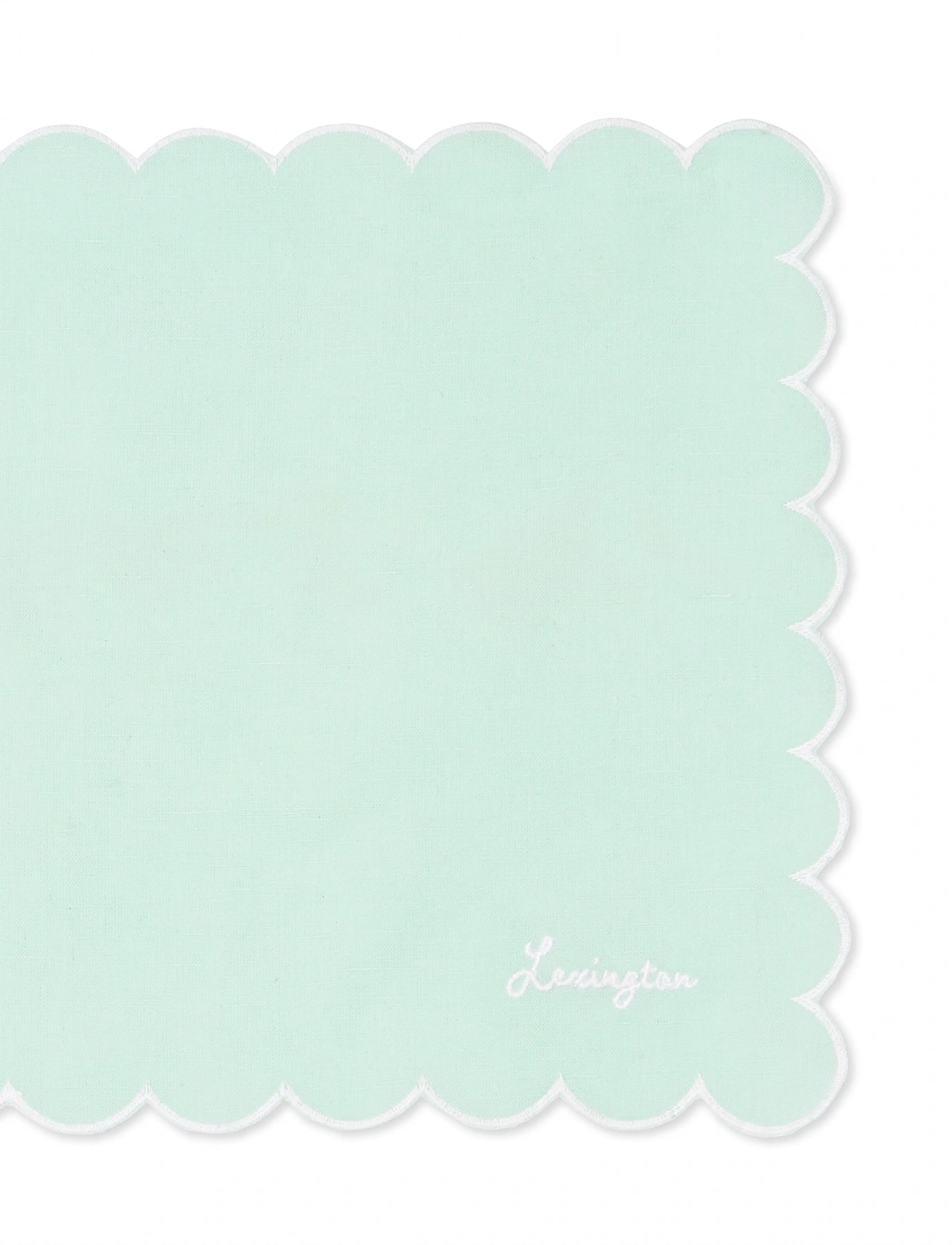 Lexington Home - Scallop Waxed Linen/Cotton Placemat - sets de table et dessous de verre - green - 2