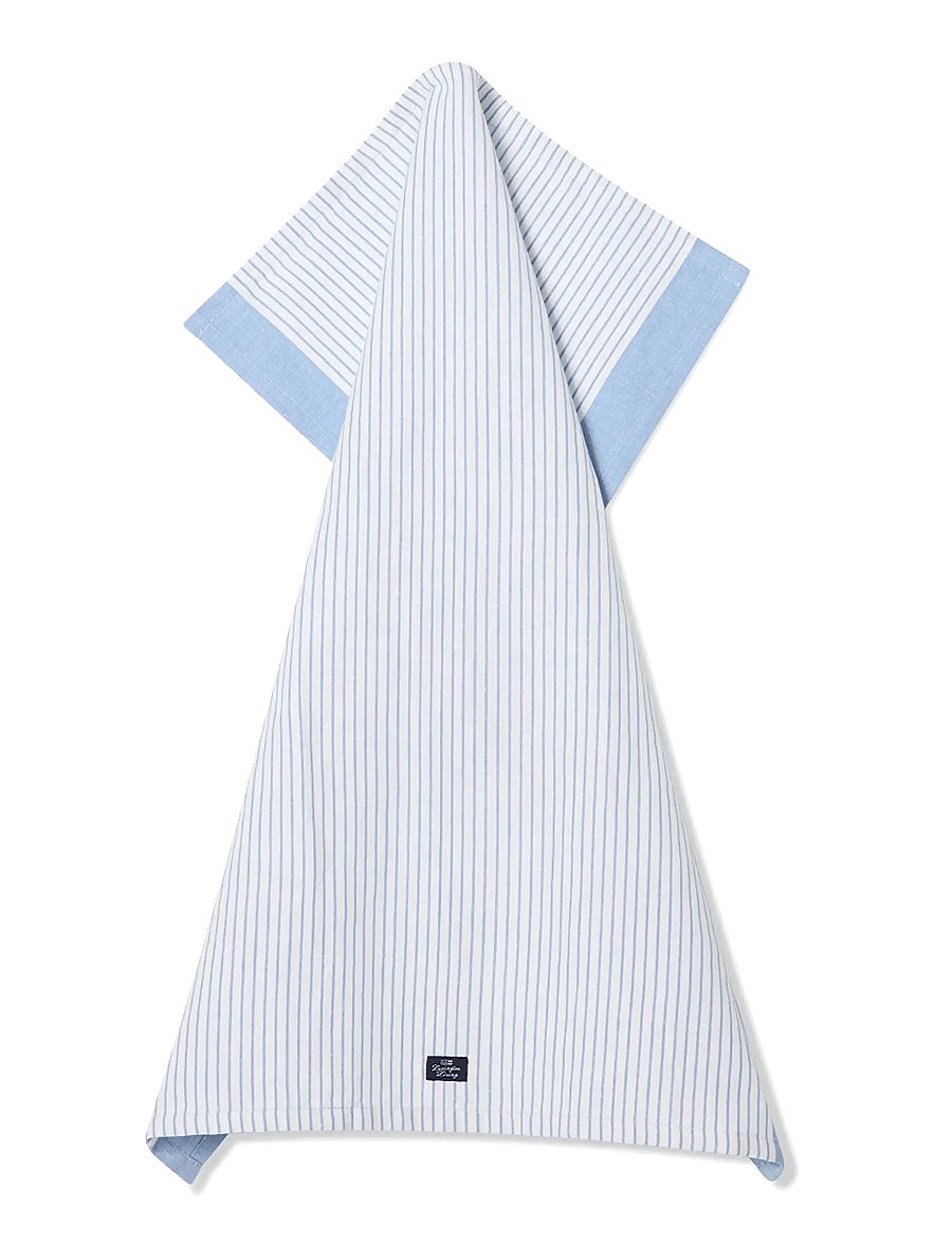 Lexington Home - Striped Linen/Cotton Kitchen Towel - köögirätikud - blue/white - 1