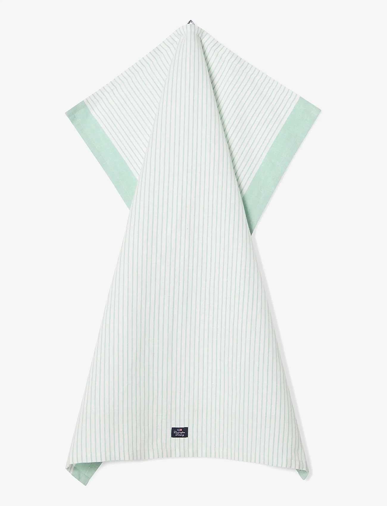 Lexington Home - Striped Linen/Cotton Kitchen Towel - kökshanddukar - green/white - 1