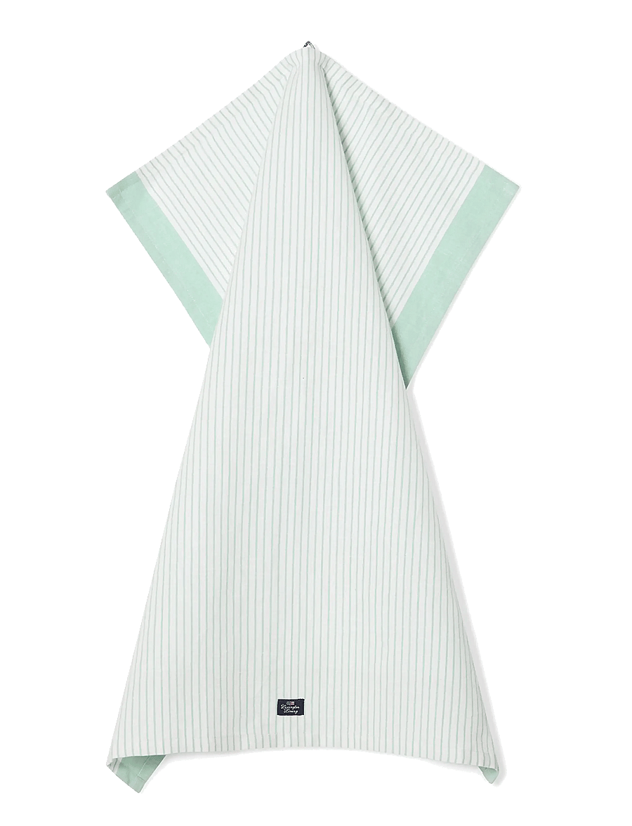 Lexington Home - Striped Linen/Cotton Kitchen Towel - küchenhandtücher - green/white - 1